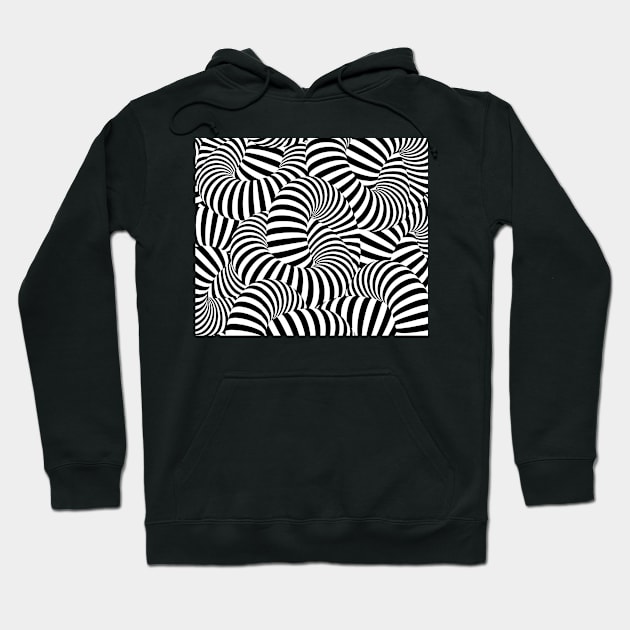 Black and White Hoodie by SanjStudio